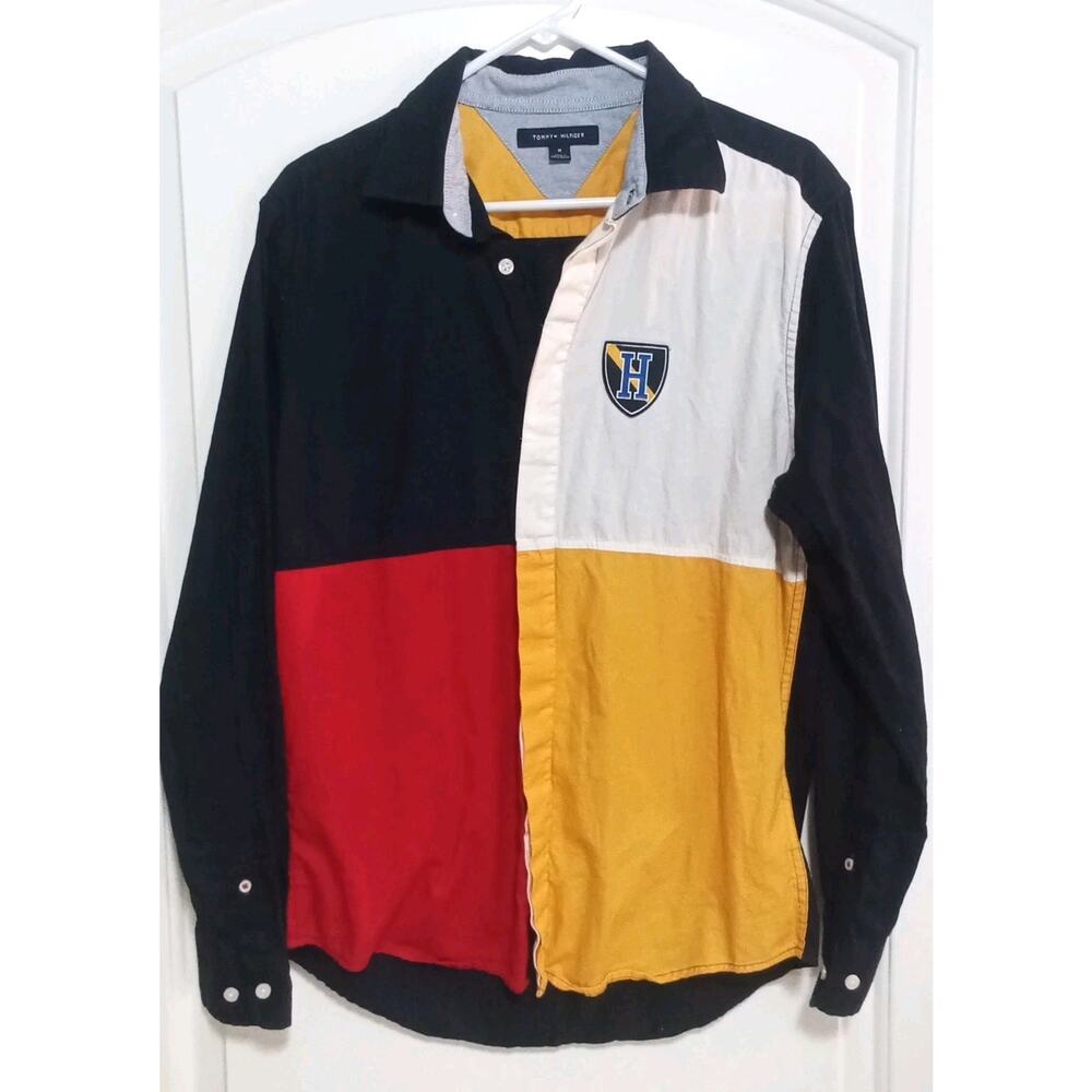 Tommy Hilfiger Mens Button Down Long Sleeve Shirt Size M